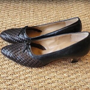 Selby Black and Brown Heels with Sophisticated Design
